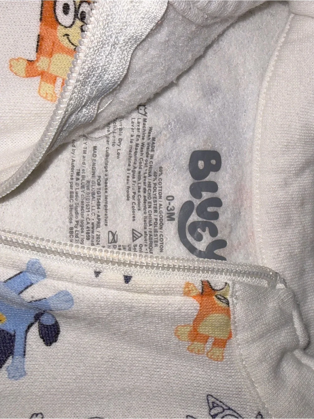 Bluey Quarter Zip Two-Piece Matching Sweat Set